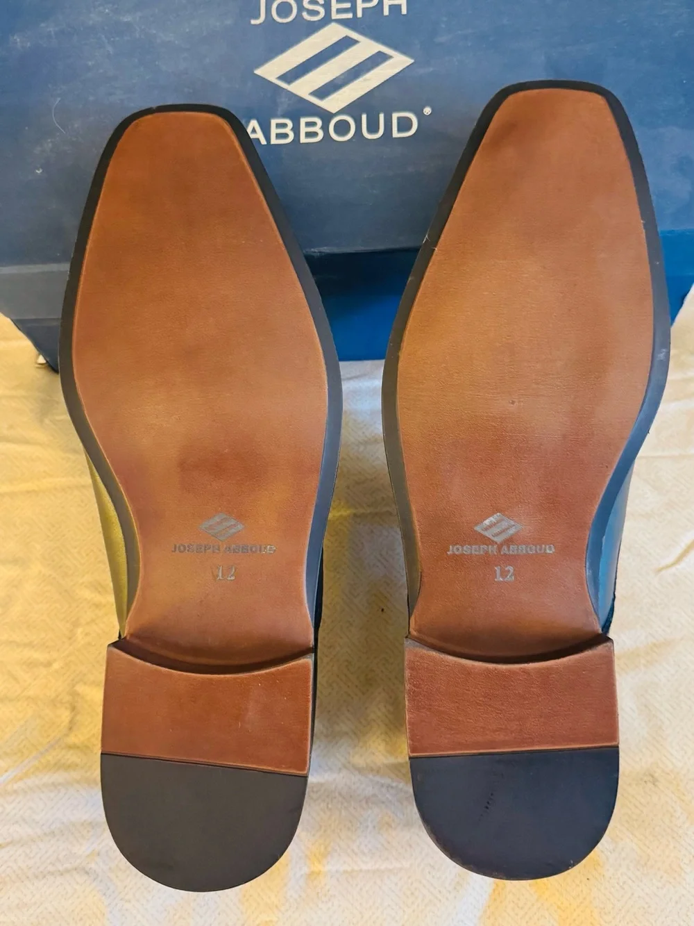 Joseph Abboud Black Leather Slip-On Dress Shoes